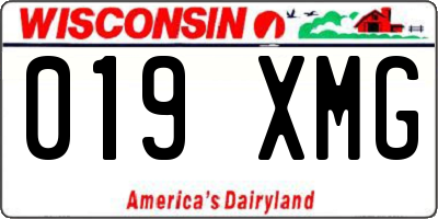 WI license plate 019XMG