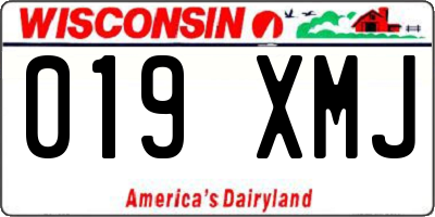 WI license plate 019XMJ