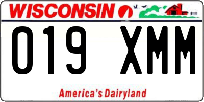 WI license plate 019XMM
