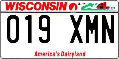 WI license plate 019XMN