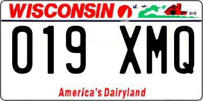 WI license plate 019XMQ
