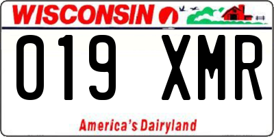 WI license plate 019XMR