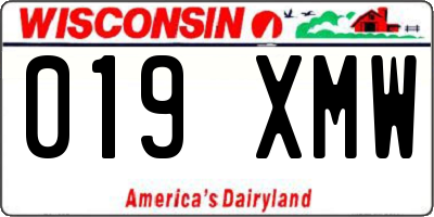 WI license plate 019XMW