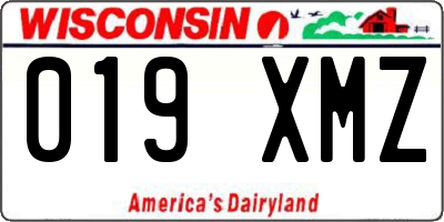 WI license plate 019XMZ