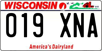 WI license plate 019XNA