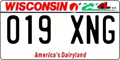 WI license plate 019XNG
