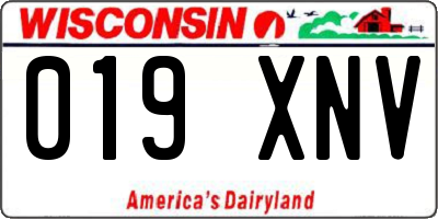 WI license plate 019XNV