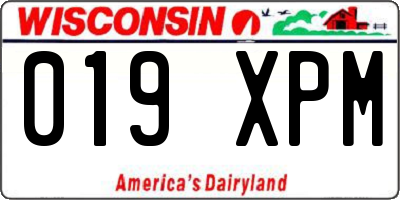 WI license plate 019XPM