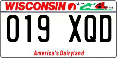 WI license plate 019XQD