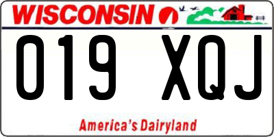 WI license plate 019XQJ