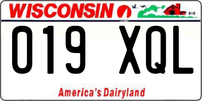 WI license plate 019XQL