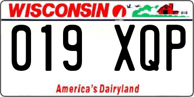 WI license plate 019XQP