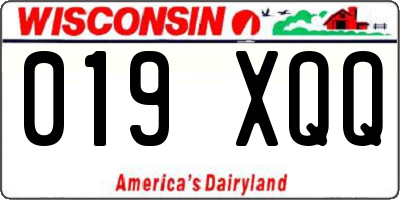 WI license plate 019XQQ