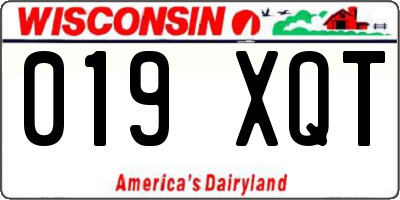 WI license plate 019XQT