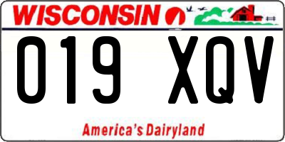WI license plate 019XQV
