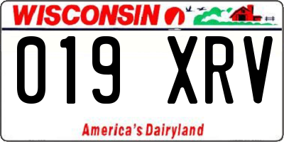 WI license plate 019XRV