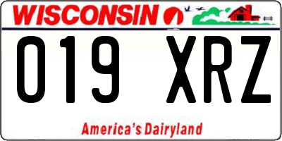 WI license plate 019XRZ