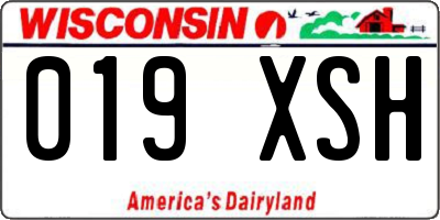 WI license plate 019XSH
