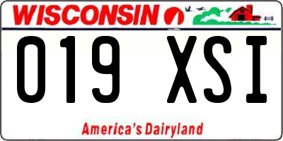 WI license plate 019XSI