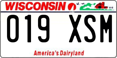 WI license plate 019XSM