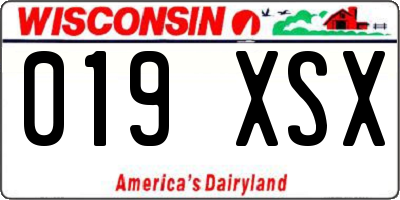 WI license plate 019XSX