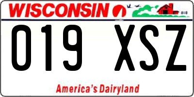 WI license plate 019XSZ