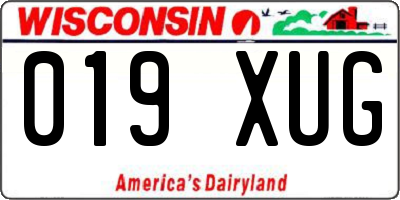 WI license plate 019XUG