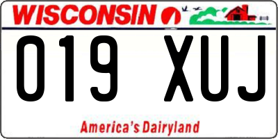 WI license plate 019XUJ