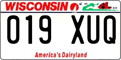 WI license plate 019XUQ