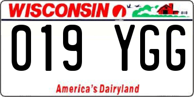 WI license plate 019YGG