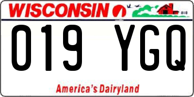 WI license plate 019YGQ