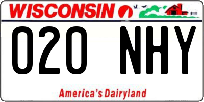 WI license plate 020NHY