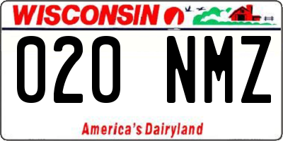 WI license plate 020NMZ