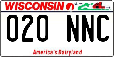 WI license plate 020NNC