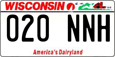 WI license plate 020NNH