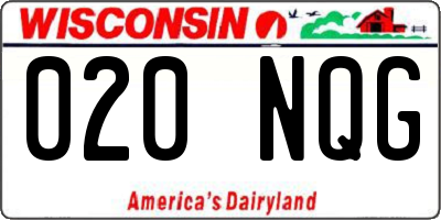 WI license plate 020NQG