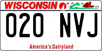 WI license plate 020NVJ