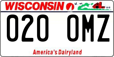 WI license plate 020OMZ