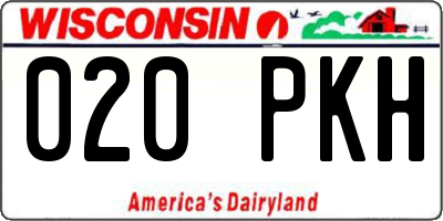 WI license plate 020PKH