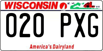 WI license plate 020PXG