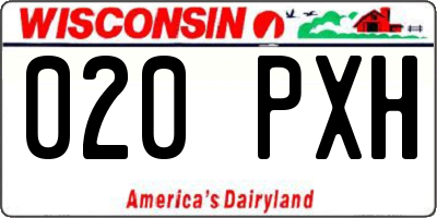 WI license plate 020PXH
