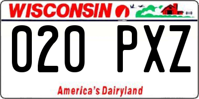 WI license plate 020PXZ