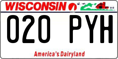 WI license plate 020PYH