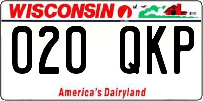 WI license plate 020QKP