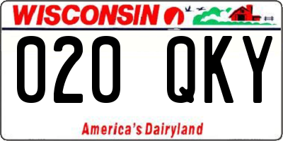 WI license plate 020QKY