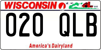 WI license plate 020QLB