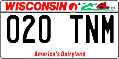 WI license plate 020TNM