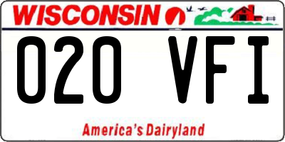 WI license plate 020VFI