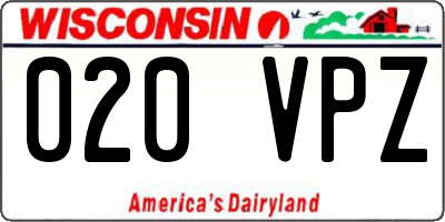 WI license plate 020VPZ