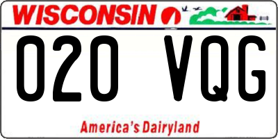 WI license plate 020VQG